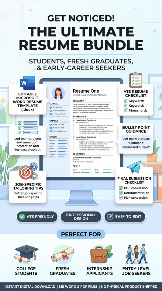 ATS Resume Template + Career Checklist